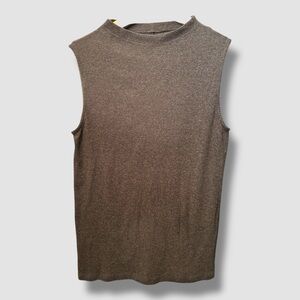 Brown Everlane The Luxe Rib Funnel-Neck Tank